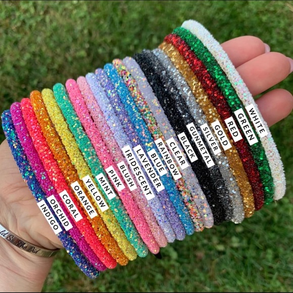 2 Glitter Headbands (Colors of your choice!) - Picture 1 of 4
